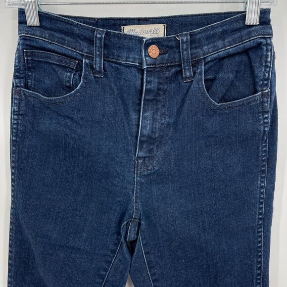 MADEWELL 10" High Riser Skinny Skinny Dark Wash Jeans in Lydia E5295 Size 26 - Picture 4 of 9